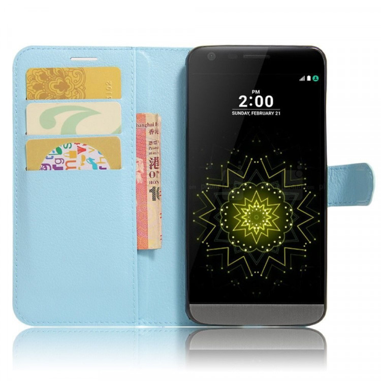 Чехол с визитницей для LG G5 / LG G5 SE (голубой)