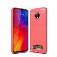 Чехол-накладка Carbon Fibre для Motorola Moto Z4 Play (красный)