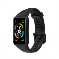 Силиконовый ремешок для Huawei Band 6 / Honor Band 6 (черный) Силиконовый ремешок для Huawei Band 6 / Honor Band 6 (черный)