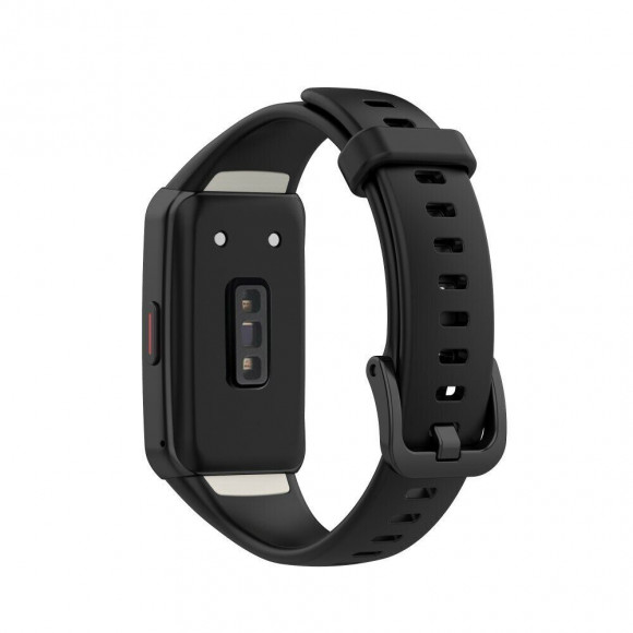 Силиконовый ремешок для Huawei Band 6 / Honor Band 6 (черный) Силиконовый ремешок для Huawei Band 6 / Honor Band 6 (черный)