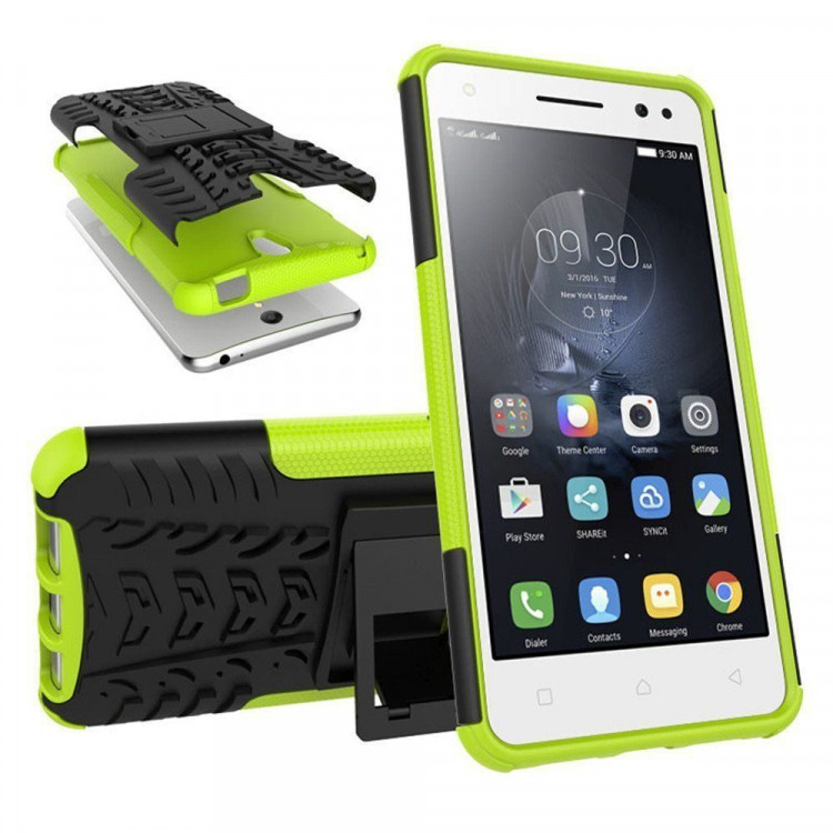 Чехол Hybrid Armor для Lenovo Vibe S1 (черный + зеленый)