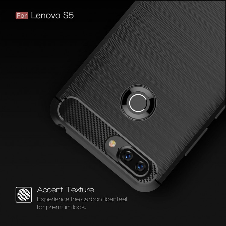 Чехол-накладка Carbon Fibre для Lenovo S5 (красный)