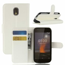 Чехол с визитницей для Nokia 1 (белый)