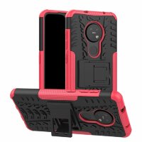 Чехол Hybrid Armor для Nokia 7.2 / Nokia 6.2 (черный + розовый)