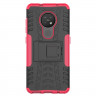 Чехол Hybrid Armor для Nokia 7.2 / Nokia 6.2 (черный + розовый)
