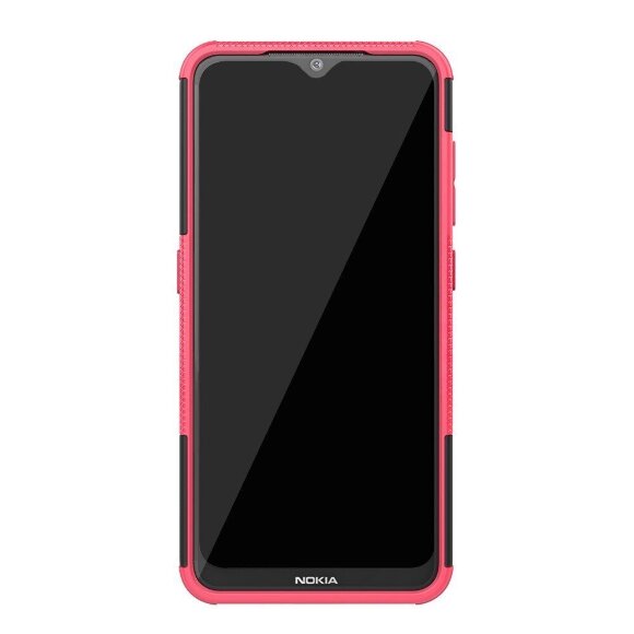 Чехол Hybrid Armor для Nokia 7.2 / Nokia 6.2 (черный + розовый)