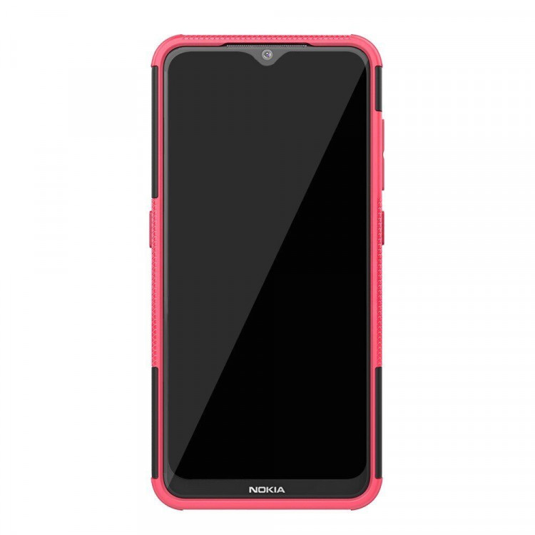 Чехол Hybrid Armor для Nokia 7.2 / Nokia 6.2 (черный + розовый)