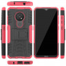 Чехол Hybrid Armor для Nokia 7.2 / Nokia 6.2 (черный + розовый)