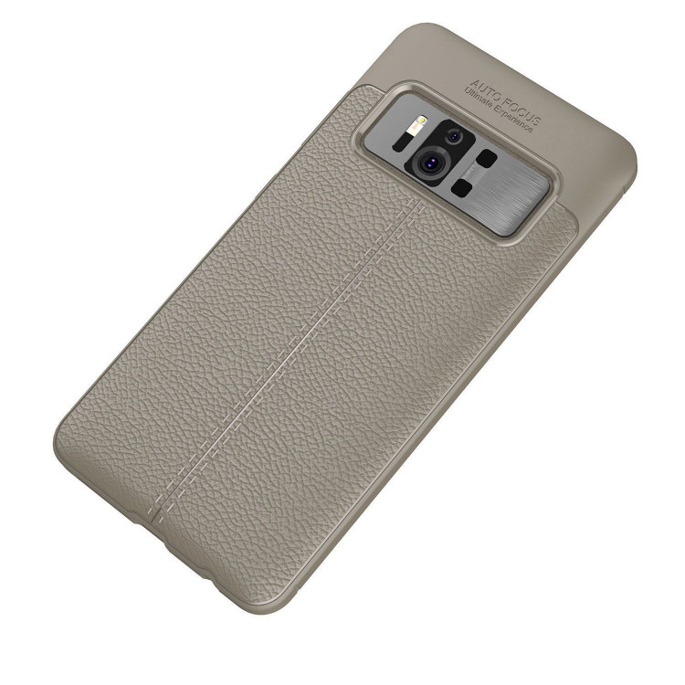 Чехол-накладка Litchi Grain для ASUS Zenfone AR ZS571KL (серый)