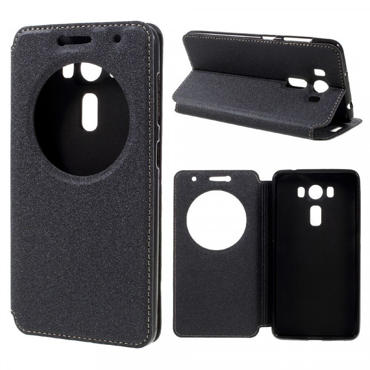 Чехол с окном для ASUS ZenFone 3 Deluxe ZS550KL (черный)