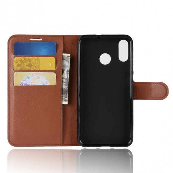 Чехол с визитницей для Asus ZenFone Max (M1) ZB555KL (коричневый)