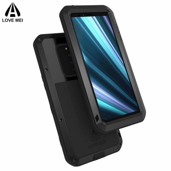 Гибридный чехол LOVE MEI для Sony Xperia 1 (черный)