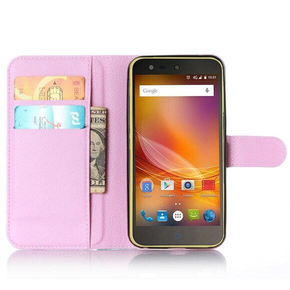 Чехол с визитницей для ZTE Blade X5 (розовый) Чехол с визитницей для ZTE Blade X5 (розовый)
