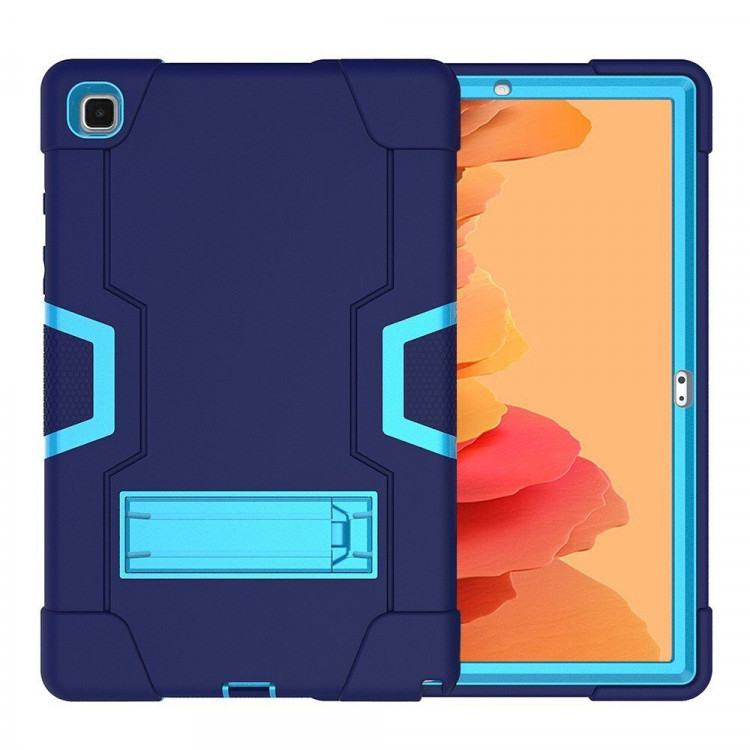 Гибридный TPU чехол для Samsung Galaxy Tab A7 (2020), Galaxy Tab A7 (2022) SM-T500, SM-T505, SM-T509 - 10,4 дюйма (темно-синий+голубой)