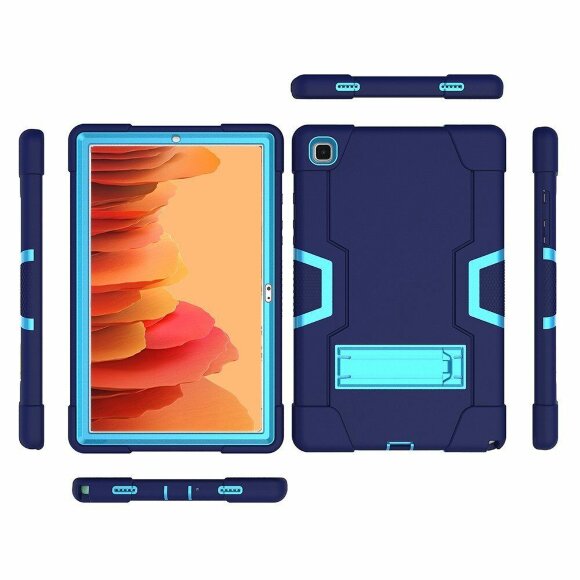Гибридный TPU чехол для Samsung Galaxy Tab A7 (2020), Galaxy Tab A7 (2022) SM-T500, SM-T505, SM-T509 - 10,4 дюйма (темно-синий+голубой) Гибридный TPU чехол для Samsung Galaxy Tab A7 (2020), Galaxy Tab A7 (2022) SM-T500, SM-T505, SM-T509 - 10,4 дюйма (темно-синий+голубой)