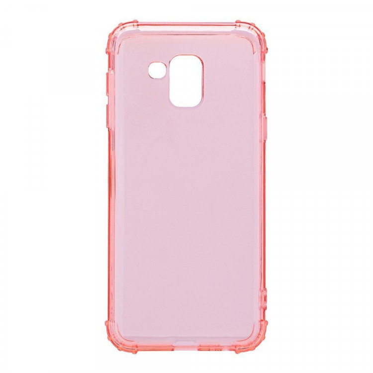 Силиконовый чехол с усиленными бортиками для Samsung Galaxy J6 (2018) (розовый)