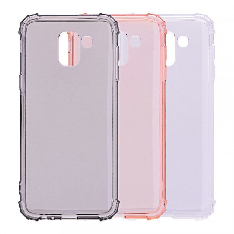 Силиконовый чехол с усиленными бортиками для Samsung Galaxy J6 (2018) (розовый)