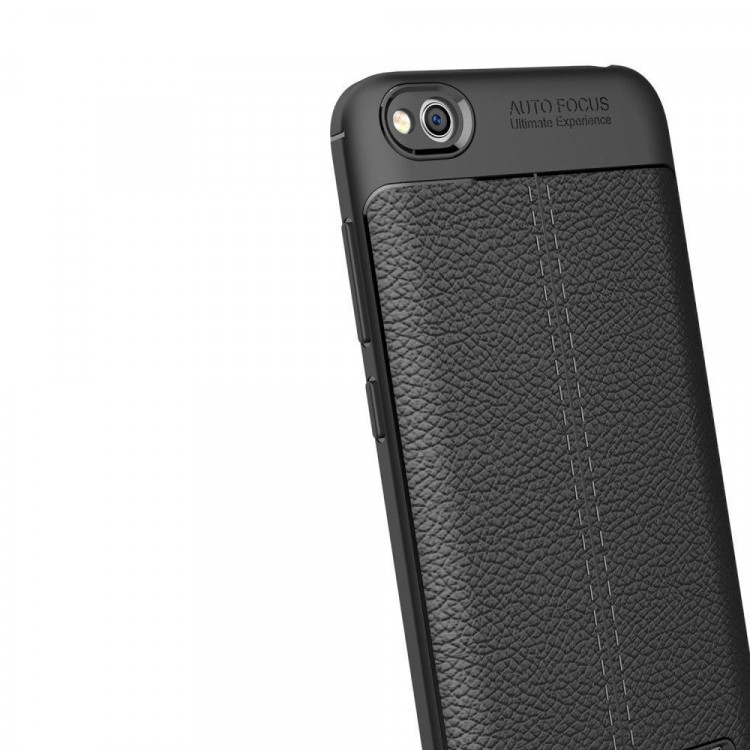 Чехол-накладка Litchi Grain для Xiaomi Redmi 5A (черный)
