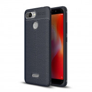 Чехол-накладка Litchi Grain для Xiaomi Redmi 6 (темно-синий) Чехол-накладка Litchi Grain для Xiaomi Redmi 6 (темно-синий)
