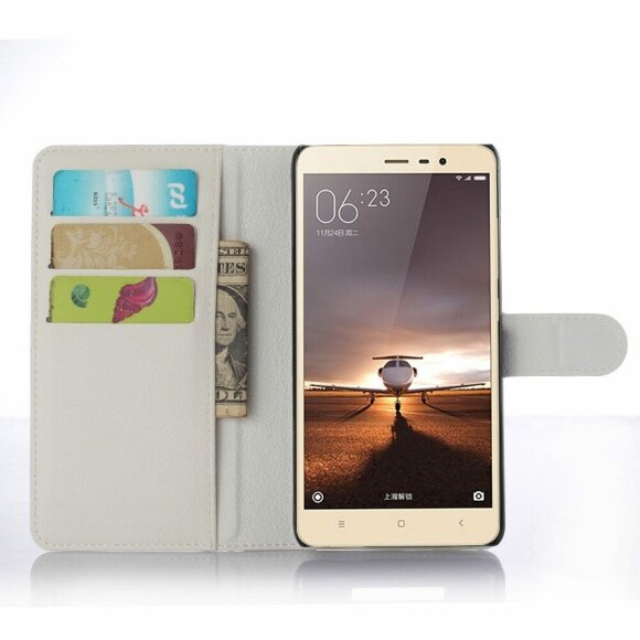 Чехол с визитницей для Xiaomi Redmi Note 3 / 3 PRO (белый) Чехол с визитницей для Xiaomi Redmi Note 3 / 3 PRO (белый)