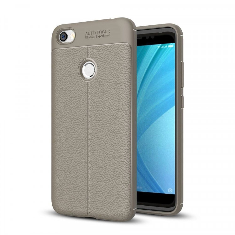 Чехол-накладка Litchi Grain для Xiaomi Redmi Note 5A / 5A Prime (серый)