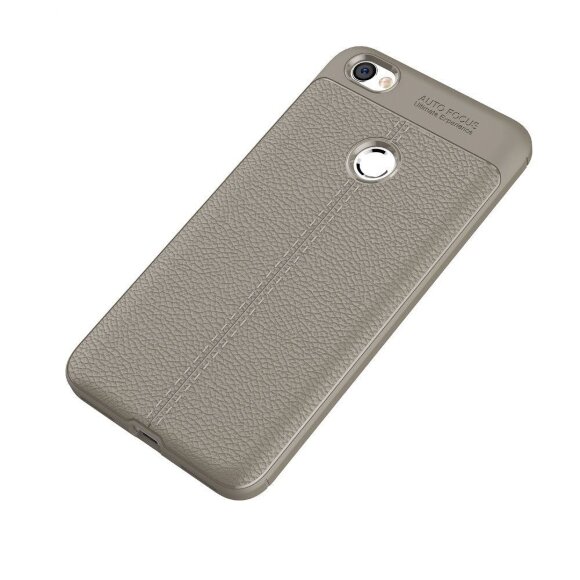 Чехол-накладка Litchi Grain для Xiaomi Redmi Note 5A / 5A Prime (серый)