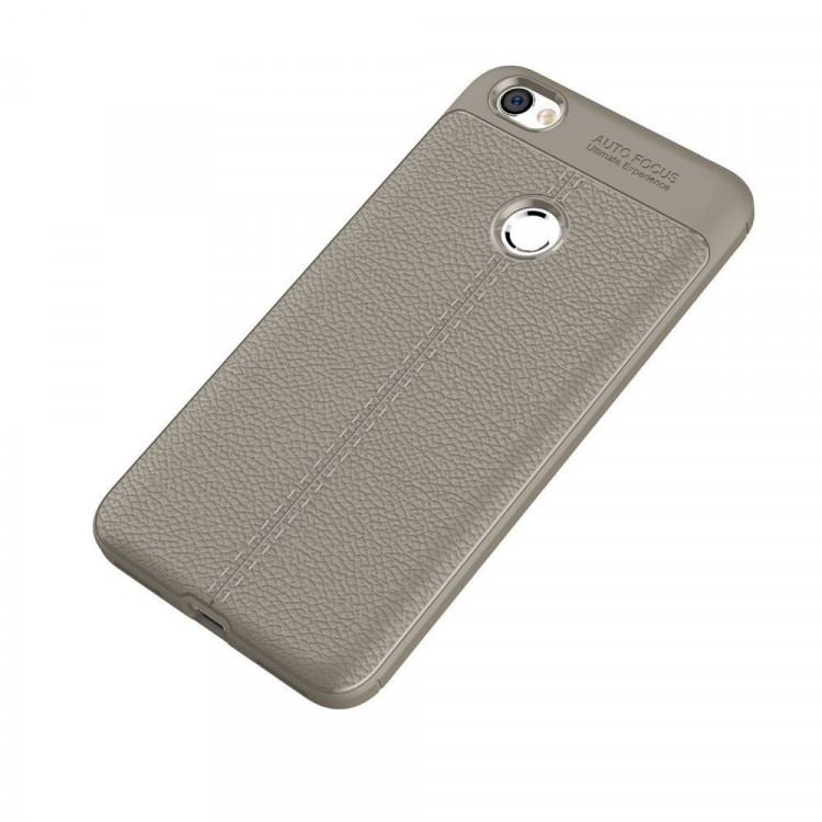 Чехол-накладка Litchi Grain для Xiaomi Redmi Note 5A / 5A Prime (серый)