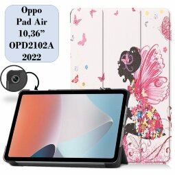 Чехол Smart Case для Oppo Pad Air (Flowered Girl with Wings)