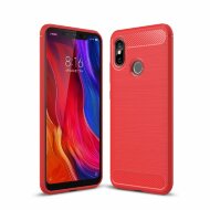 Чехол-накладка Carbon Fibre для Xiaomi Mi 8 (красный) Чехол-накладка Carbon Fibre для Xiaomi Mi 8 (красный)