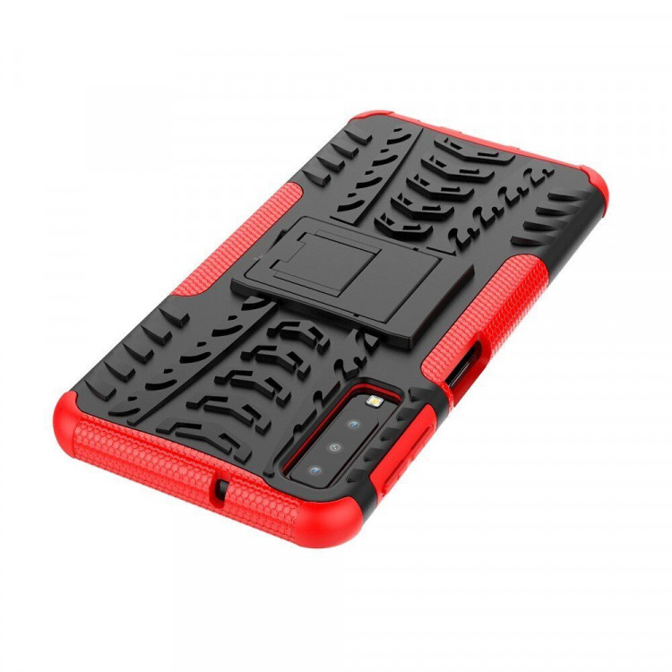 Чехол Hybrid Armor для Samsung Galaxy A7 (2018) (черный + красный)