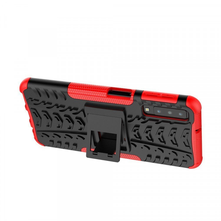 Чехол Hybrid Armor для Samsung Galaxy A7 (2018) (черный + красный)