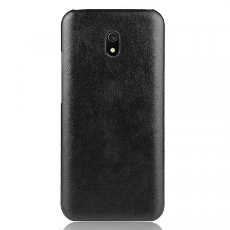 Кожаная накладка-чехол для Xiaomi Redmi 8A (черный)
