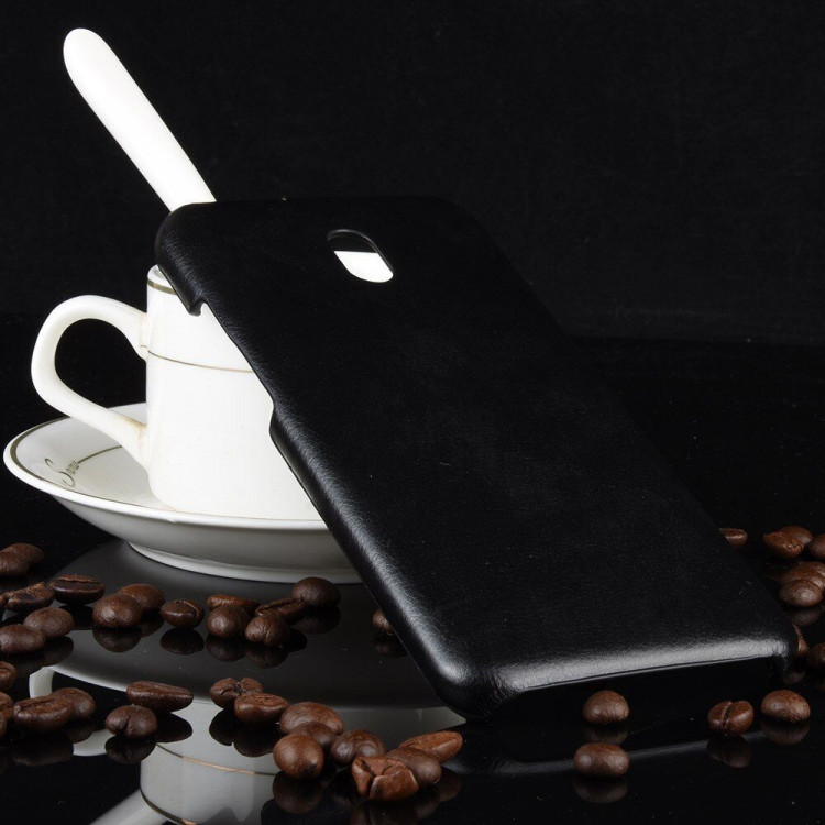 Кожаная накладка-чехол для Xiaomi Redmi 8A (черный)