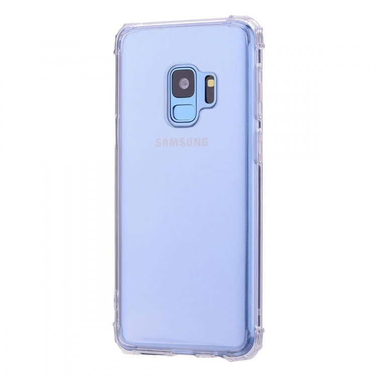 Силиконовый чехол с усиленными бортиками для Samsung Galaxy S9+ (Plus) (прозрачный)