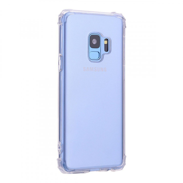 Силиконовый чехол с усиленными бортиками для Samsung Galaxy S9+ (Plus) (прозрачный)