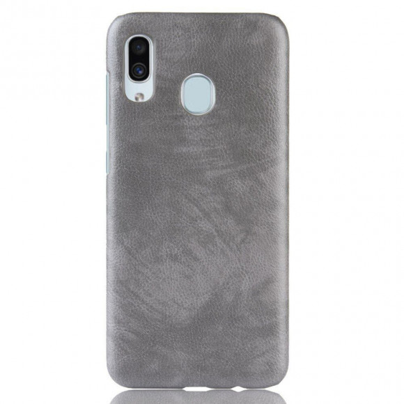Кожаная накладка-чехол для Samsung Galaxy A30 / A20 (серый) Кожаная накладка-чехол для Samsung Galaxy A30 / A20 (серый)