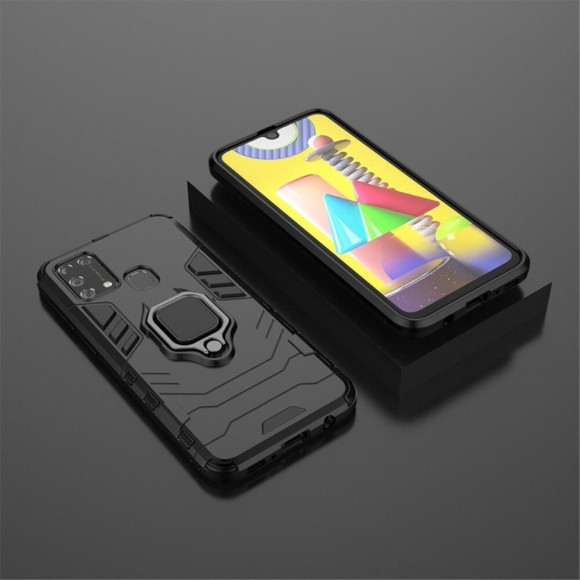 Чехол Armor Ring Holder для Samsung Galaxy M31 (черный)
