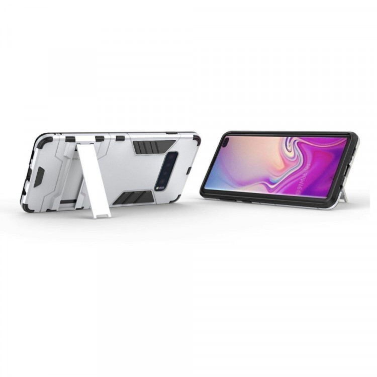 Чехол Duty Armor для Samsung Galaxy S10+ (Plus) (серебряный)