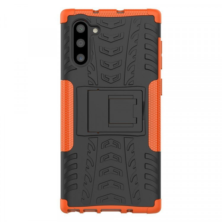 Чехол Hybrid Armor для Samsung Galaxy Note 10 (черный + оранжевый)