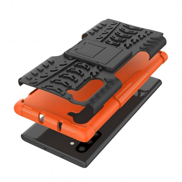 Чехол Hybrid Armor для Samsung Galaxy Note 10 (черный + оранжевый) Чехол Hybrid Armor для Samsung Galaxy Note 10 (черный + оранжевый)