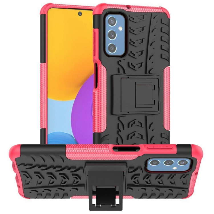 Чехол Hybrid Armor для Samsung Galaxy M52 5G (черный + розовый)