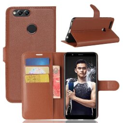 Чехол с визитницей для Huawei Honor 7X (коричневый)
