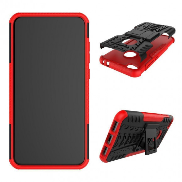 Чехол Hybrid Armor для Huawei Honor 8 lite (черный + красный)