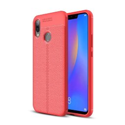 Чехол-накладка Litchi Grain для Huawei Nova 3i / P Smart+ (Plus) (красный)
