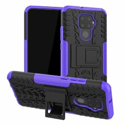 Чехол Hybrid Armor для Huawei Nova 5i Pro / Mate 30 Lite (черный + фиолетовый)