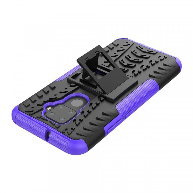 Чехол Hybrid Armor для Huawei Nova 5i Pro / Mate 30 Lite (черный + фиолетовый)