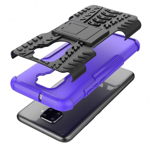 Чехол Hybrid Armor для Huawei Nova 5i Pro / Mate 30 Lite (черный + фиолетовый) Чехол Hybrid Armor для Huawei Nova 5i Pro / Mate 30 Lite (черный + фиолетовый)