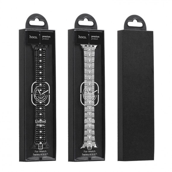 Браслет HOCO Starlight для Apple Watch - Series 5 / 4 / 3 / 2 / 1 (44 - 42мм) (черный) Браслет HOCO Starlight для Apple Watch - Series 5 / 4 / 3 / 2 / 1 (44 - 42мм) (черный)