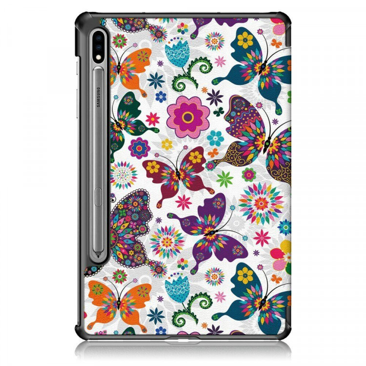 Чехол Smart Case для Samsung Galaxy Tab S7 SM-T870 / SM-T875 и Galaxy Tab S8 SM-X700 / SM-X706 (Butterfly Flowers)