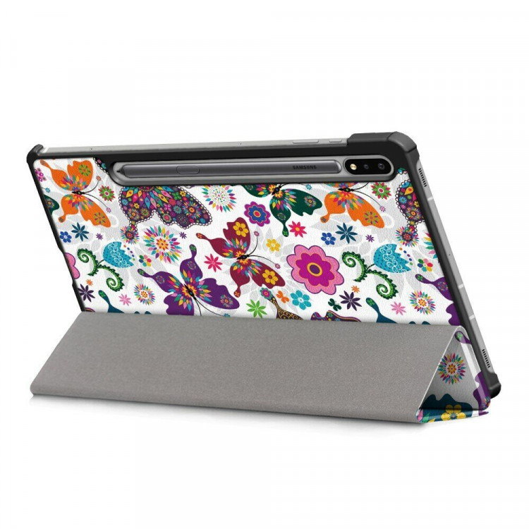Чехол Smart Case для Samsung Galaxy Tab S7 SM-T870 / SM-T875 и Galaxy Tab S8 SM-X700 / SM-X706 (Butterfly Flowers)